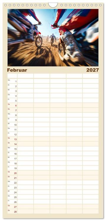 Produktbild: Familienplaner 2027 - MX - Motocross - Impressionen mit 5 Spalten (Wandkalender, 21 x 45 cm) CALVENDO