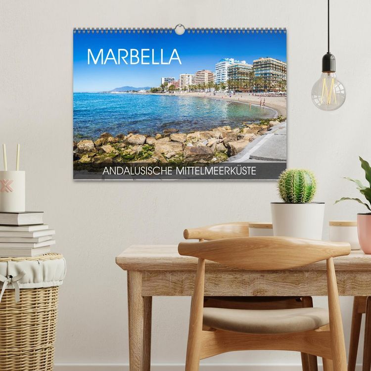 Produktbild: Marbella - andalusische Mittelmeerk&uuml;ste (Wandkalender 2026 DIN A3 quer), CALVENDO Monatskalender