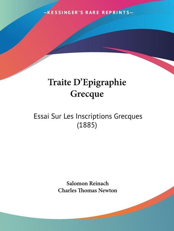 Produktbild: Traite D'Epigraphie Grecque