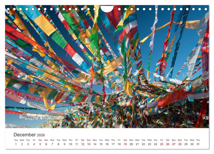 Produktbild: Tibet Monastery and landscapes (Wall Calendar 2026 DIN A4 landscape), CALVENDO 12 Month Wall Calendar