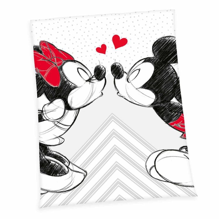 Produktbild: Disneys Mickey & Minnie 7478480036 - Microfaserflauschdecke, 150x200 cm, 100% Polyester