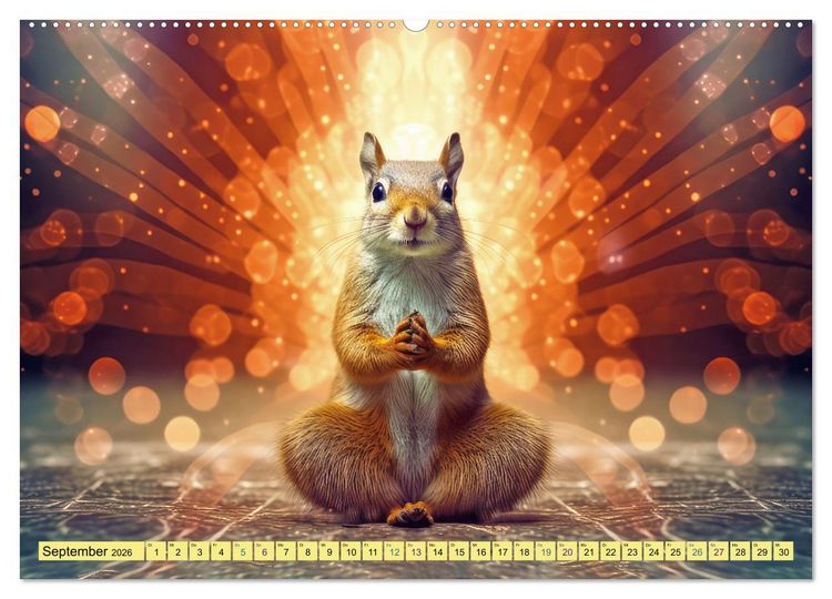 Produktbild: Eichh&ouml;rnchen im Erlebnishunger (Wandkalender 2026 DIN A2 quer), CALVENDO Monatskalender