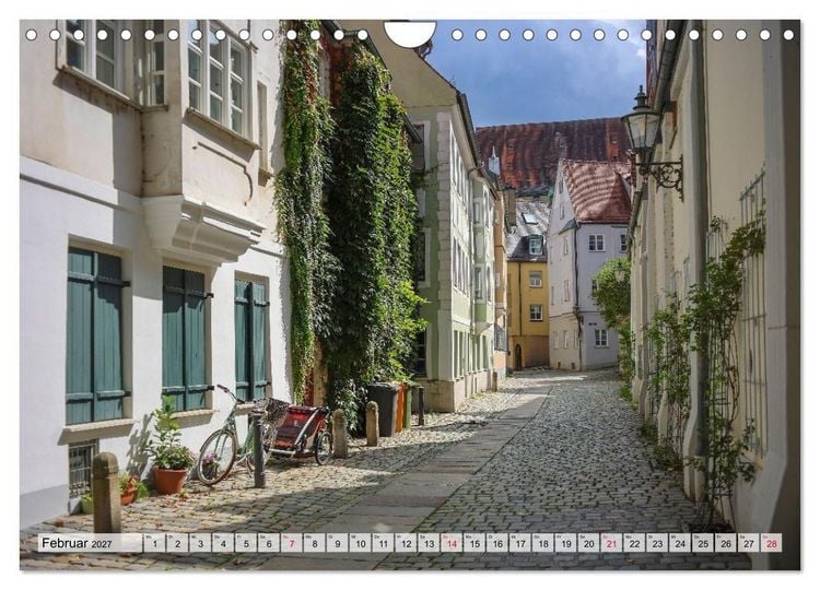 Produktbild: Augsburg - Bayerische Weltstadt mit Herz (Wandkalender 2027 DIN A4 quer), CALVENDO Monatskalender