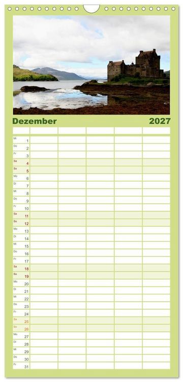 Produktbild: Familienplaner 2027 - Western Highlands - Schottland mit 5 Spalten (Wandkalender, 21 x 45 cm) CALVENDO