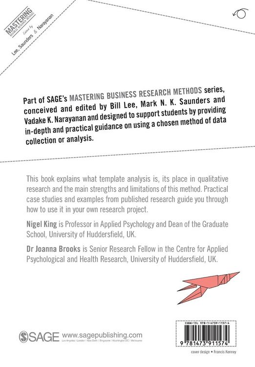 Produktbild: Template Analysis for Business and Management Students