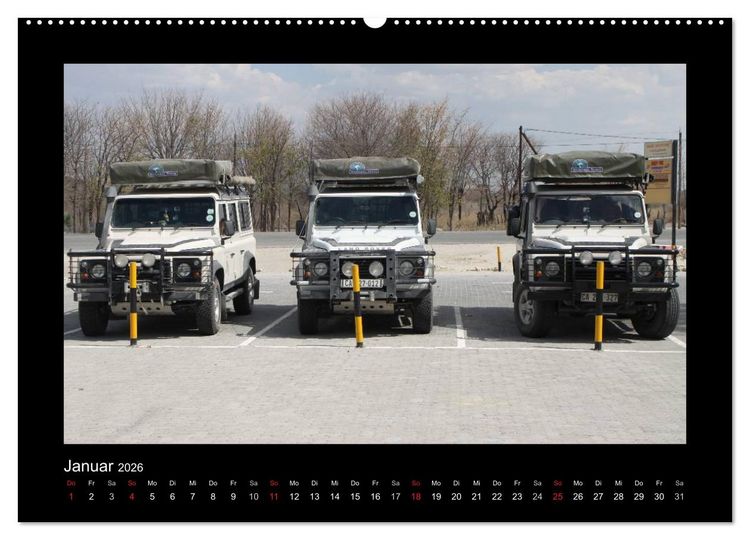 Produktbild: Land Rover Defender - Unterwegs in Afrika (hochwertiger Premium Wandkalender 2026 DIN A2 quer), Kunstdruck in Hochglanz