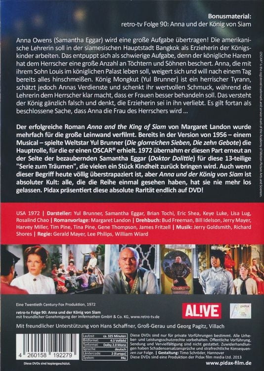 Produktbild: Anna und der K&ouml;nig von Siam [2 DVDs]