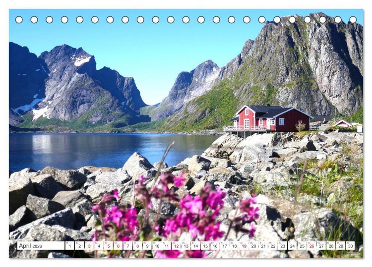 Produktbild: Norwegen - Unterwegs auf den Lofoten (Tischkalender 2026 DIN A5 quer), CALVENDO Monatskalender