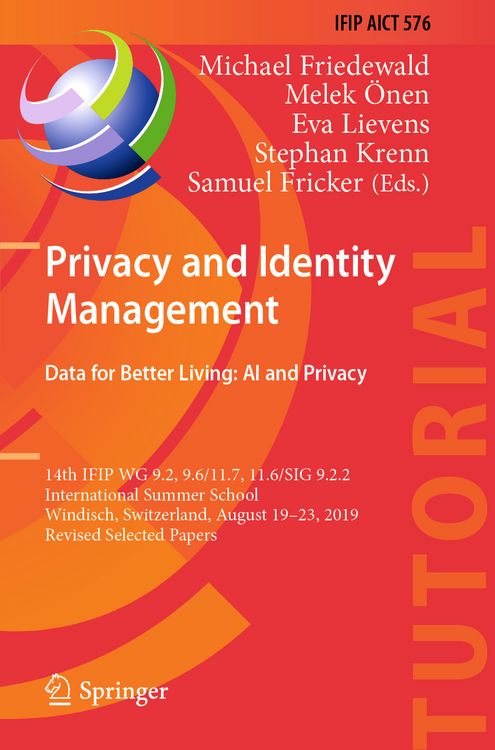 Produktbild: Privacy and Identity Management. Data for Better Living: AI and Privacy
