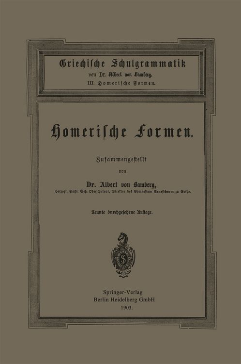 Produktbild: Griechische Schulgrammatik