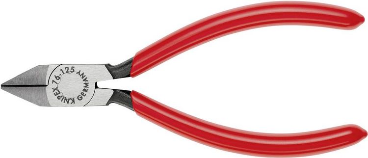 Produktbild: Knipex 76 81 125 Elektronik- u. Feinmechanik Seitenschneider mit Facette 125mm
