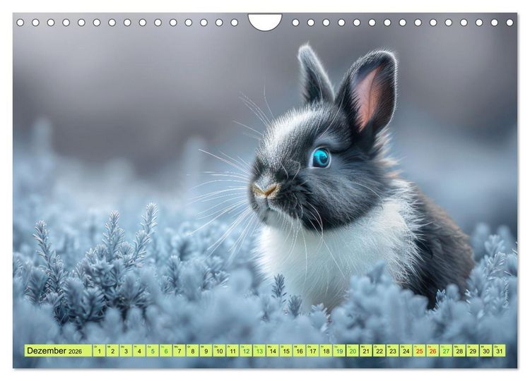 Produktbild: Kaninchen - Liebenswerte Fellb&auml;llchen (Wandkalender 2026 DIN A4 quer), CALVENDO Monatskalender