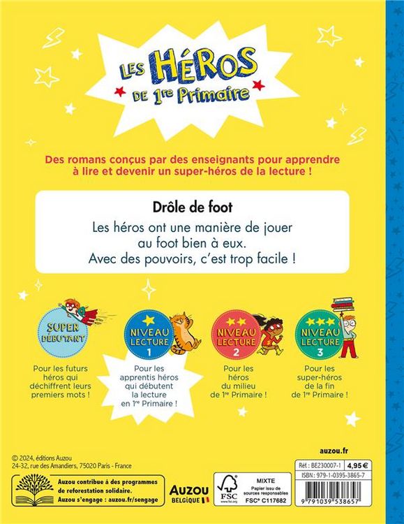 Produktbild: Les h&eacute;ros de 1re primaire. Dr&ocirc;le de foot : niveau lecture 1