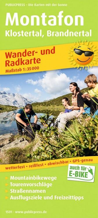 Produktbild: Publicpress Rad- und Wanderkarte Montafon, Klostertal, Brandnertal 1:35.000