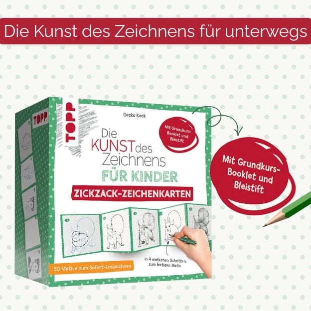 Produktbild: Die Kunst des Zeichnens f&uuml;r Kinder Zickzack-Zeichenkarten