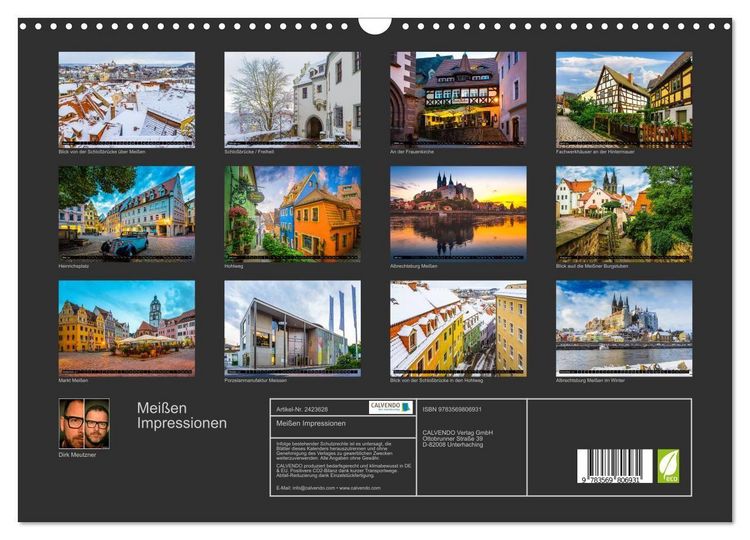 Produktbild: Mei&szlig;en Impressionen (Wandkalender 2027 DIN A3 quer), CALVENDO Monatskalender