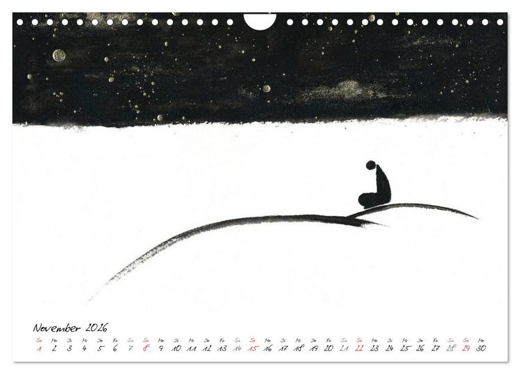 Produktbild: Asiatische Tuschmalerei (Wandkalender 2026 DIN A4 quer), CALVENDO Monatskalender
