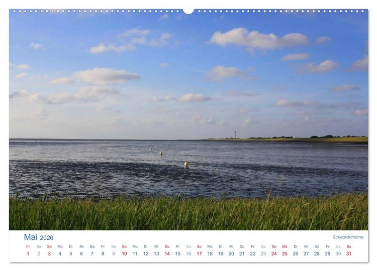 Produktbild: Ebbe und Watt 2026. Impressionen von der Nordseek&uuml;ste (hochwertiger Premium Wandkalender 2026 DIN A2 quer), Kunstdruck in Hochglanz