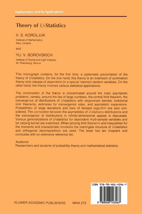 Produktbild: Theory of U-Statistics