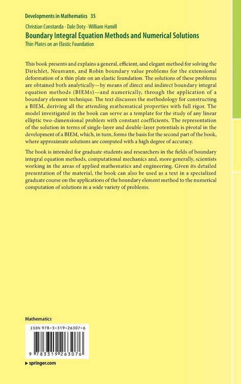 Produktbild: Boundary Integral Equation Methods and Numerical Solutions