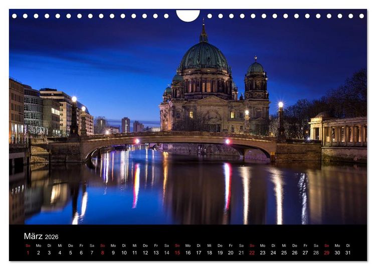 Produktbild: Berlin zwischen Tag und Nacht (Wandkalender 2026 DIN A4 quer), CALVENDO Monatskalender