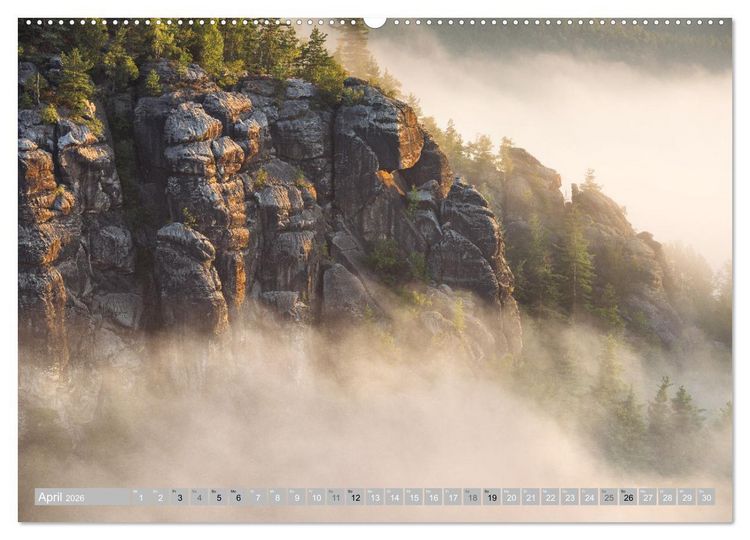 Produktbild: S&Auml;CHSISCHE SCHWEIZ - M&auml;rchenland an der Elbe (Wandkalender 2026 DIN A2 quer), CALVENDO Monatskalender