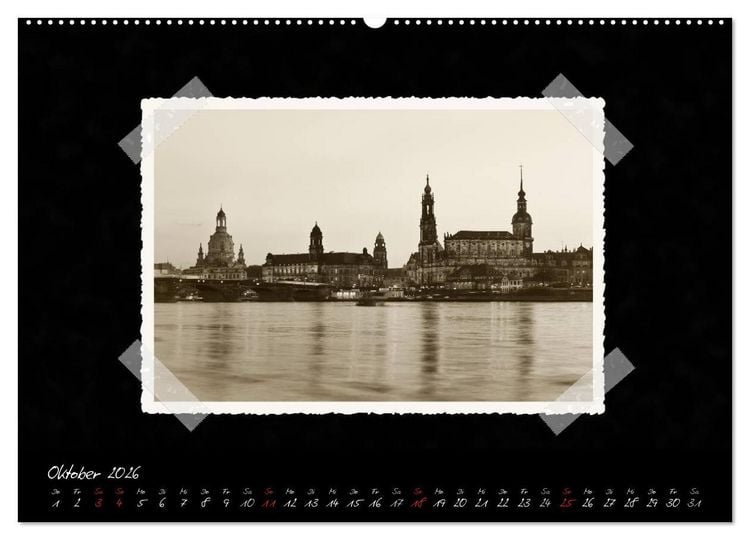 Produktbild: Dresden - Ein Kalender mit Fotografien wie aus einem alten Fotoalbum (hochwertiger Premium Wandkalender 2026 DIN A2 quer), Kunstdruck in Hochglanz