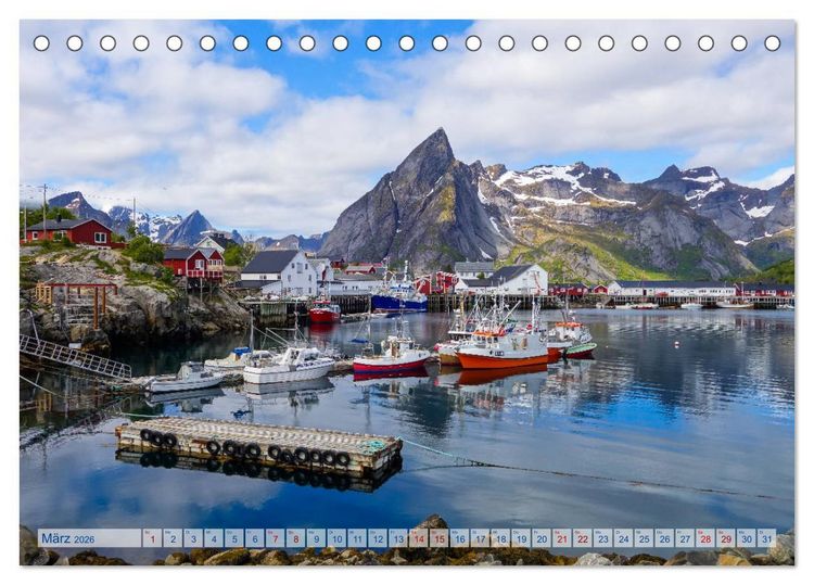 Produktbild: Die Lofoten - Eine Bilder-Reise (Tischkalender 2026 DIN A5 quer), CALVENDO Monatskalender