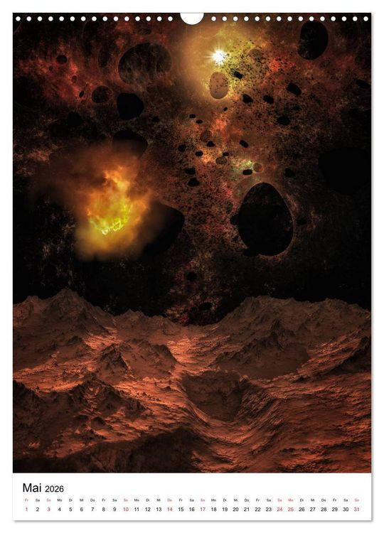 Produktbild: Unser Universum eine interstellare Reise (Wandkalender 2026 DIN A3 hoch), CALVENDO Monatskalender