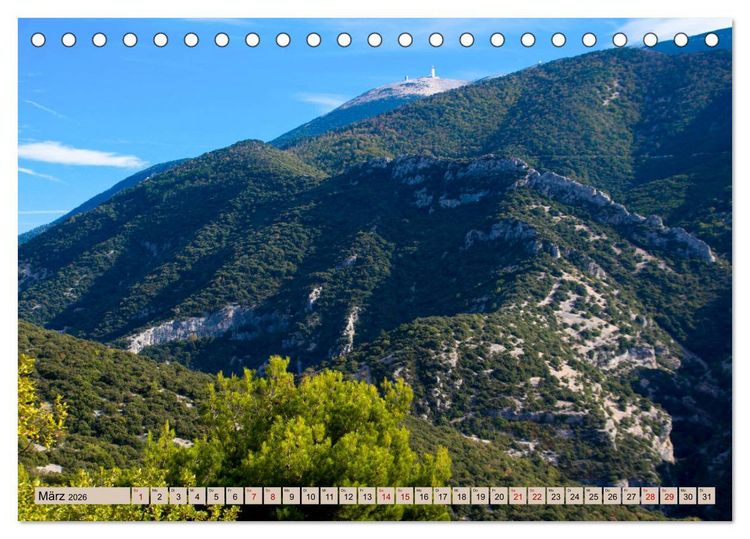 Produktbild: Magisches Land des Ventoux (Tischkalender 2026 DIN A5 quer), CALVENDO Monatskalender