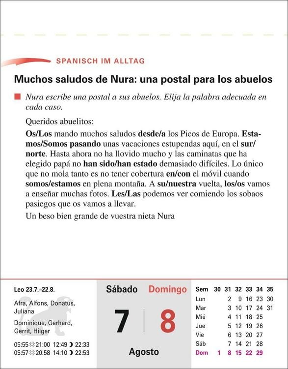 Produktbild: Spanisch Sprachkalender 2027 - Spanisch lernen leicht gemacht - Tagesabrei&szlig;kalender