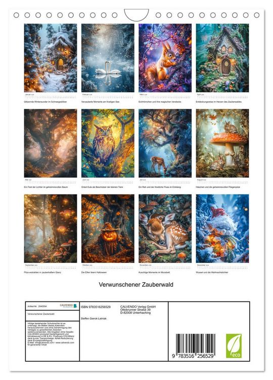 Produktbild: Verwunschener Zauberwald (Wandkalender 2026 DIN A4 hoch), CALVENDO Monatskalender