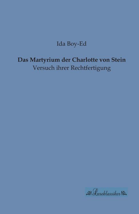 Produktbild: Das Martyrium der Charlotte von Stein