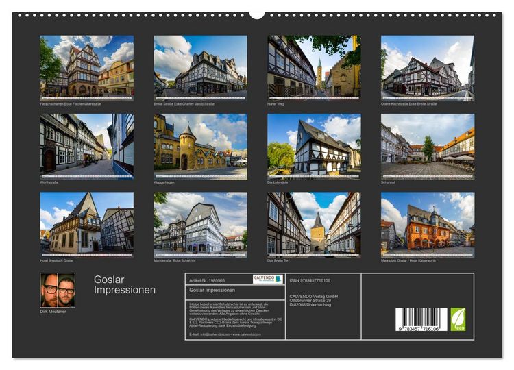 Produktbild: Goslar Impressionen (hochwertiger Premium Wandkalender 2026 DIN A2 quer), Kunstdruck in Hochglanz