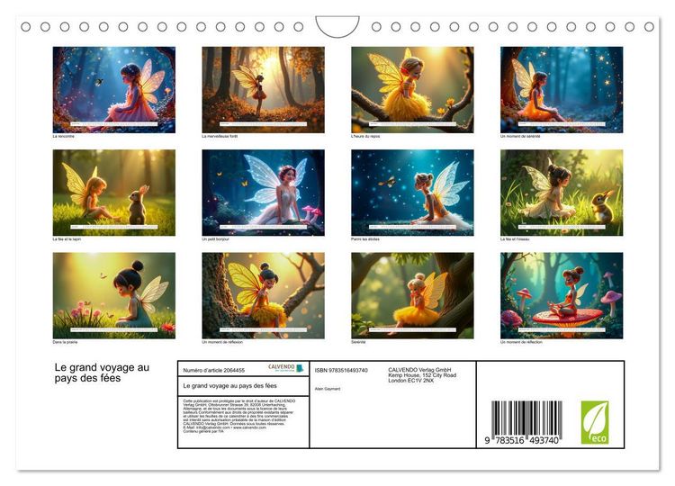 Produktbild: Le grand voyage au pays des f&eacute;es (Calendrier mural 2026 DIN A4 vertical), CALVENDO calendrier mensuel