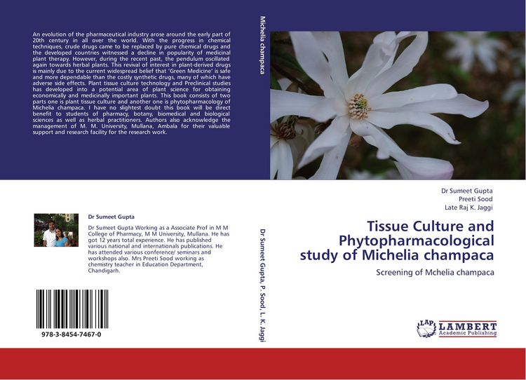 Produktbild: Tissue Culture and Phytopharmacological study of Michelia champaca