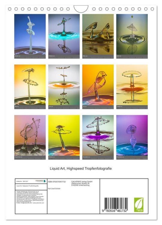 Produktbild: Liquid Art, Highspeed Tropfenfotografie (Wandkalender 2026 DIN A4 hoch), CALVENDO Monatskalender
