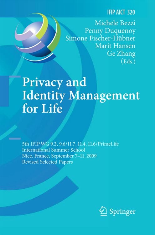 Produktbild: Privacy and Identity Management for Life