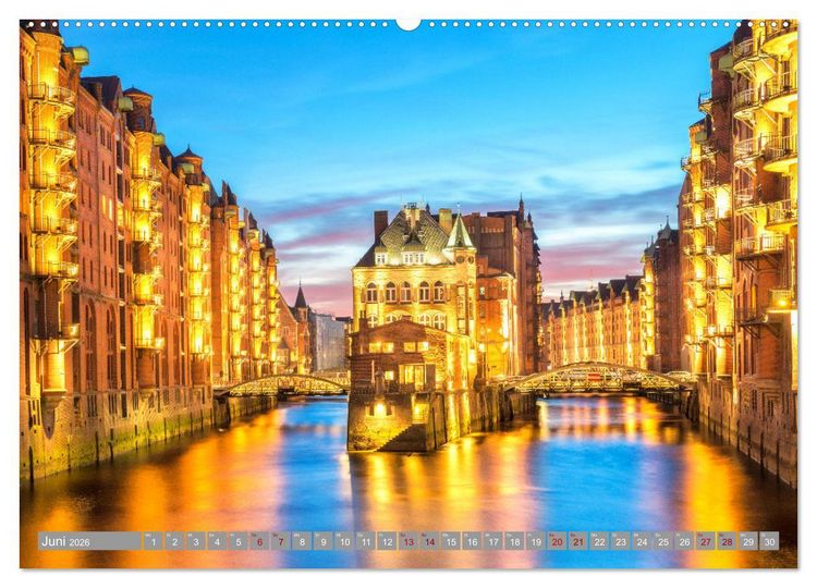 Produktbild: HAMBURG - Maritime Metropole (Wandkalender 2026 DIN A2 quer), CALVENDO Monatskalender