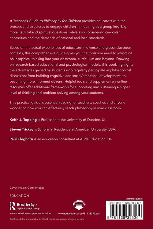 Produktbild: A Teacher's Guide to Philosophy for Children