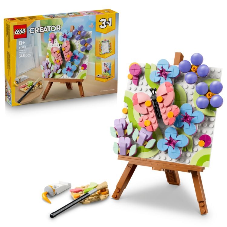 Produktbild: LEGO Creator 3-in-1-Set 31390 Deko-Blumengem&auml;lde, Spielzeug ab 8 Jahren