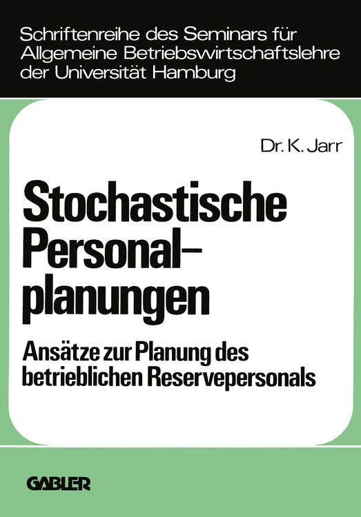 Produktbild: Stochastische Personalplanungen