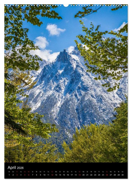 Produktbild: Bergblicke - Mittenwald (Wandkalender 2026 DIN A2 hoch), CALVENDO Monatskalender