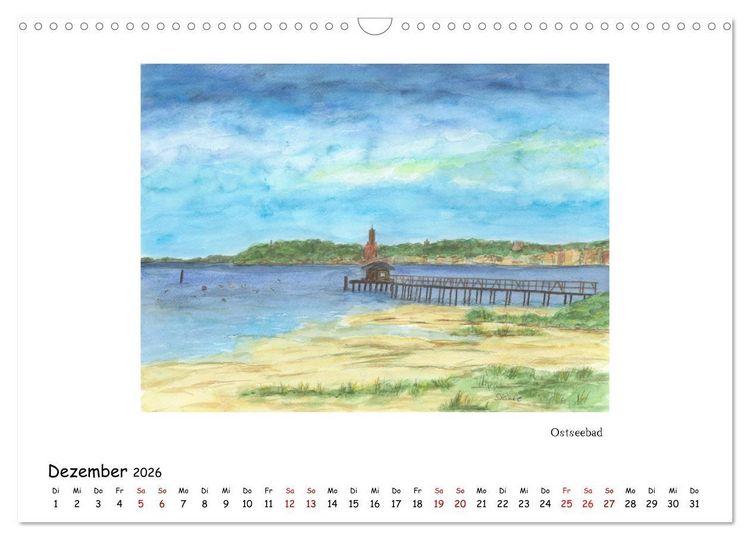 Produktbild: Die Flensburger Förde (Wandkalender 2026 DIN A3 quer), CALVENDO Monatskalender
