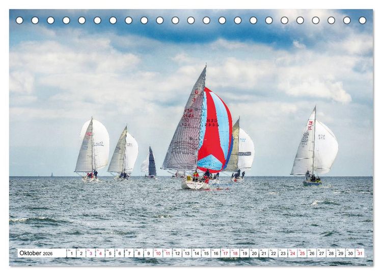 Produktbild: Leidenschaft Segeln (Tischkalender 2026 DIN A5 quer), CALVENDO Monatskalender