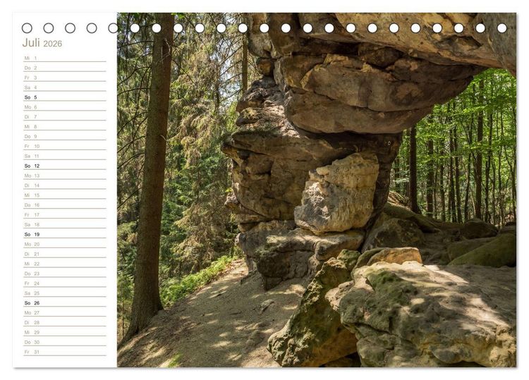 Produktbild: H&ouml;hlen, Grotten, Boofen - Elbsandstein (Tischkalender 2026 DIN A5 quer), CALVENDO Monatskalender