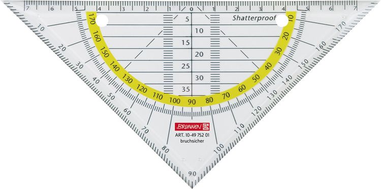 Produktbild: Brunnen Geometrie-Dreieck zum Abheften, bruchsicher | 16 cm, glasklar