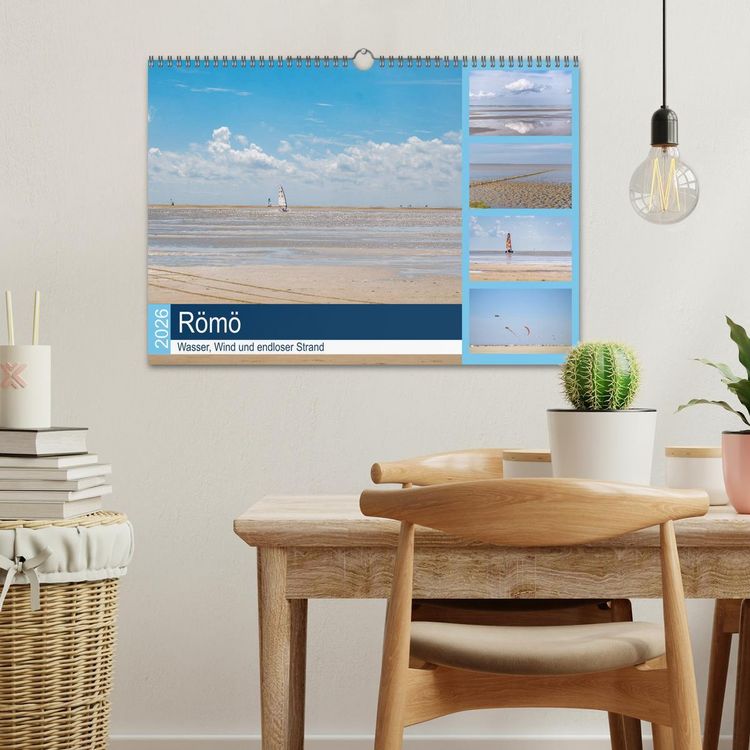 Produktbild: R&ouml;m&ouml; - Wasser, Wind und endloser Strand (Wandkalender 2026 DIN A3 quer), CALVENDO Monatskalender