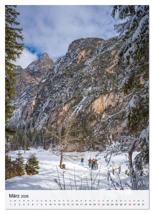 Produktbild: Pragser Wildsee - Der vielleicht sch&ouml;nste Bergsee der Dolomiten und S&uuml;dtirols (Wandkalender 2026 DIN A3 hoch), CALVENDO Monatskalender