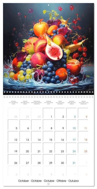 Produktbild: Splash fruit&eacute; (Calendrier mural carr&eacute; 2026 30x30 cm) Calendrier double avec une page pour vos prises de notes